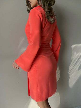 Pomarańczowa elegancka sukienka By o la la
